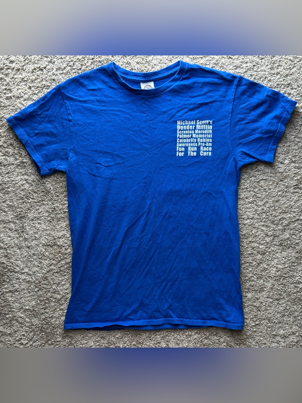 The Office Michael Scott’s Fun Run T-Shirt Blue Size Small